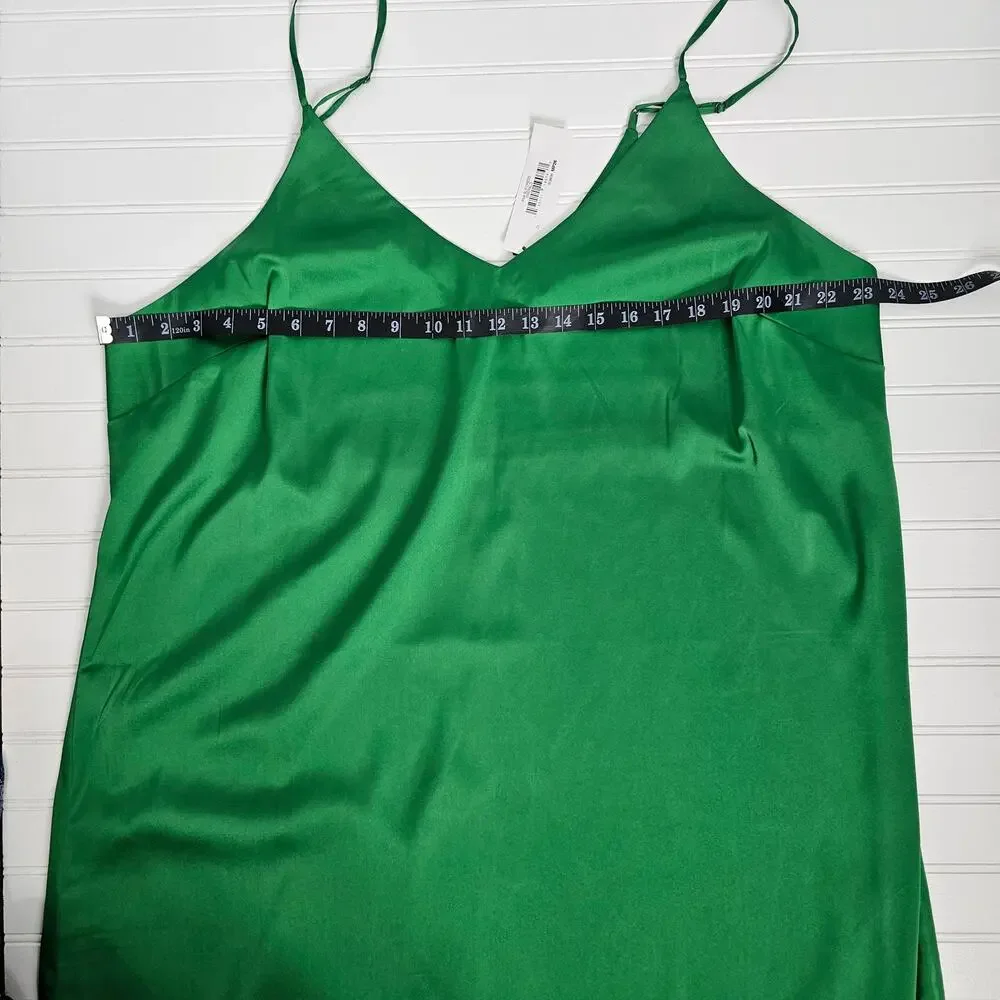 The Drop Ana Emerald Green Side Slit Midi Slip Dress Women's Size 2X NWT - Picture 12 of 15